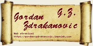 Gordan Ždrakanović vizit kartica